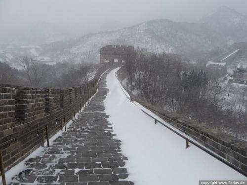Die Mauer im Schnee